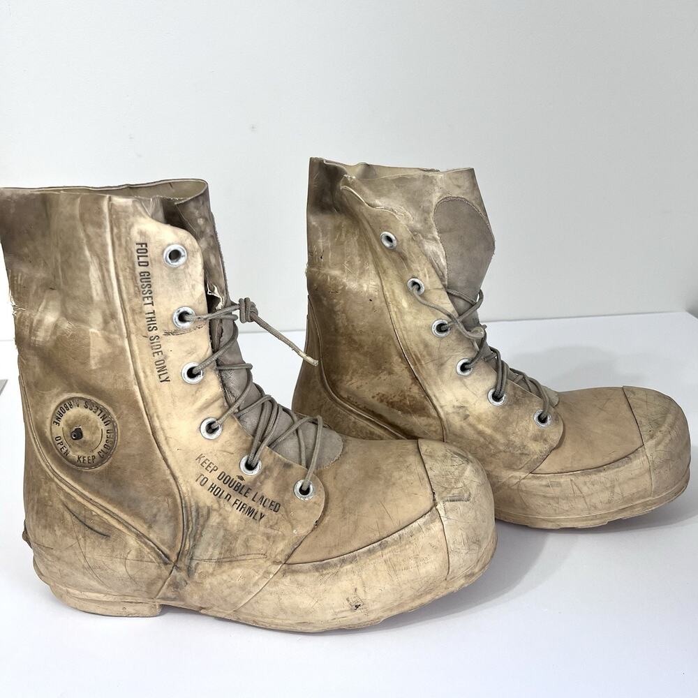 Vintage US Military Bunny Boots White Vapor Barrier Cold Weather Size 11 1983